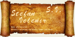 Stefan Velemir vizit kartica